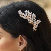 Ivory & Co Ivory and Co Sommerglühender Gold-Blatt-Haarkamm* Perlen-haarschmuck | Gold-haar-accessoires