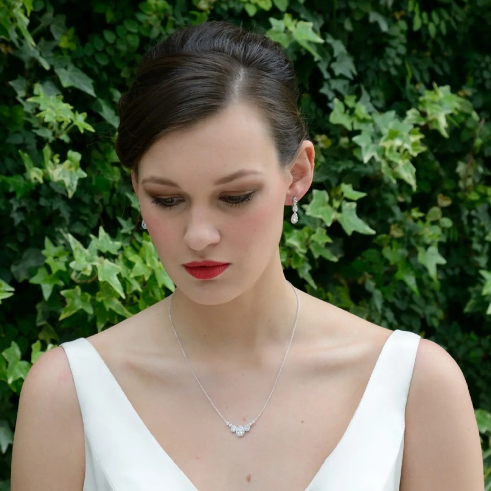 Ivory & Co Ivory and Co Sorbonne Kristall-Hochzeitskette* Silberner Abschlussball-schmuck | Abschlussball-halsketten