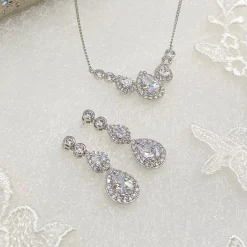 Ivory & Co Ivory and Co Sorbonne Silber Brautschmuck Set* Silberner Abschlussball-schmuck | Abschlussball-schmuck-sets