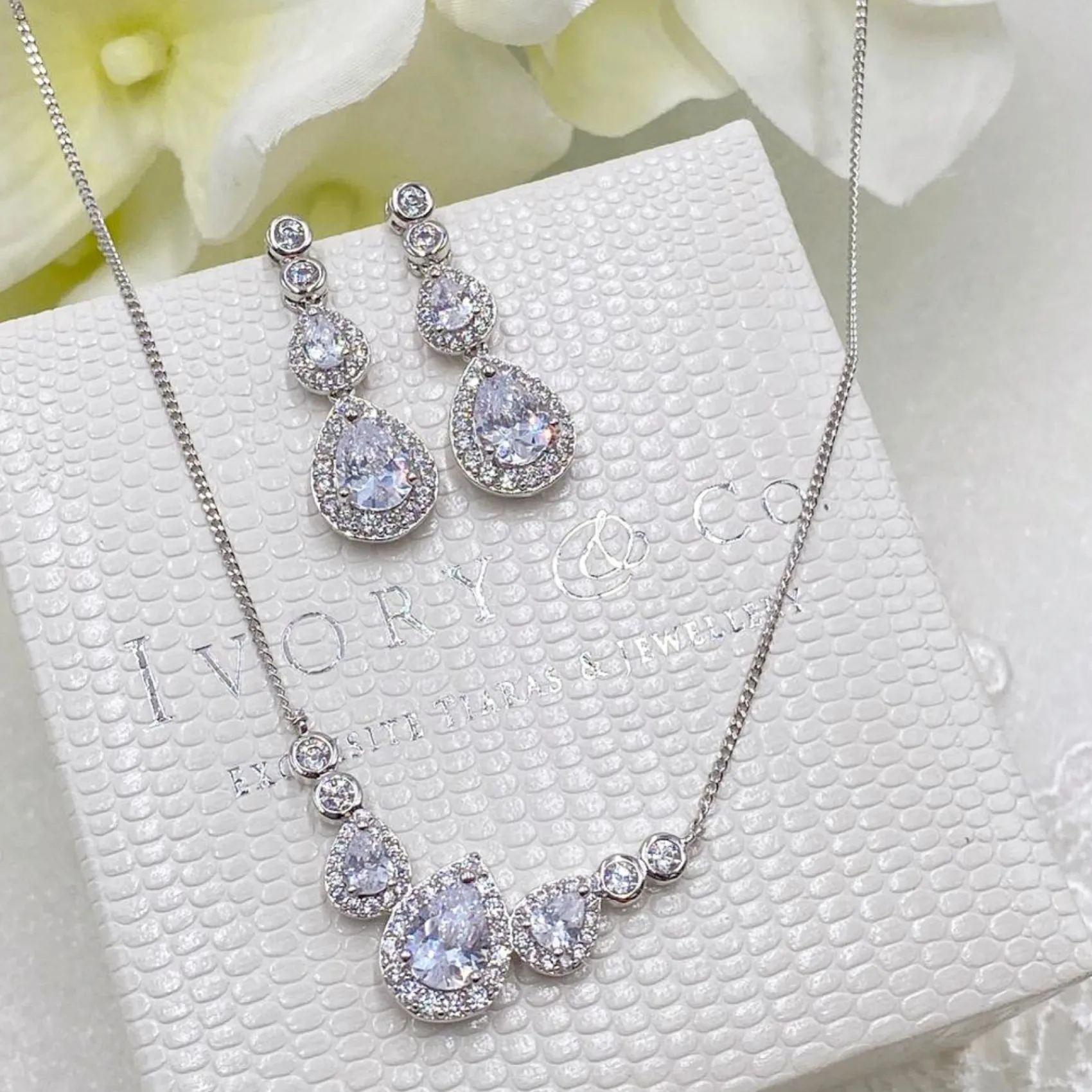 Ivory & Co Ivory and Co Sorbonne Silber Brautschmuck Set* Silberner Abschlussball-schmuck | Abschlussball-schmuck-sets