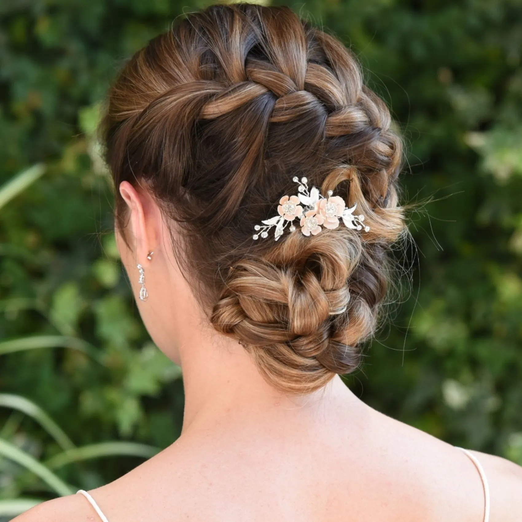 Ivory & Co Ivory and Co Spirit Blassrosa Blüten und Kristall Haarspange* Geschenke Für Brautjungfern | Haarschmuck Aus Kristall