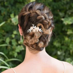 Ivory & Co Ivory and Co Spirit Blassrosa Blüten und Kristall Haarspange* Geschenke Für Brautjungfern | Haarschmuck Aus Kristall
