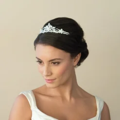 Ivory & Co Ivory and Co Stephanie Floral Kristall Braut Tiara* Haarschmuck Aus Kristall | Silberne Haar-accessoires