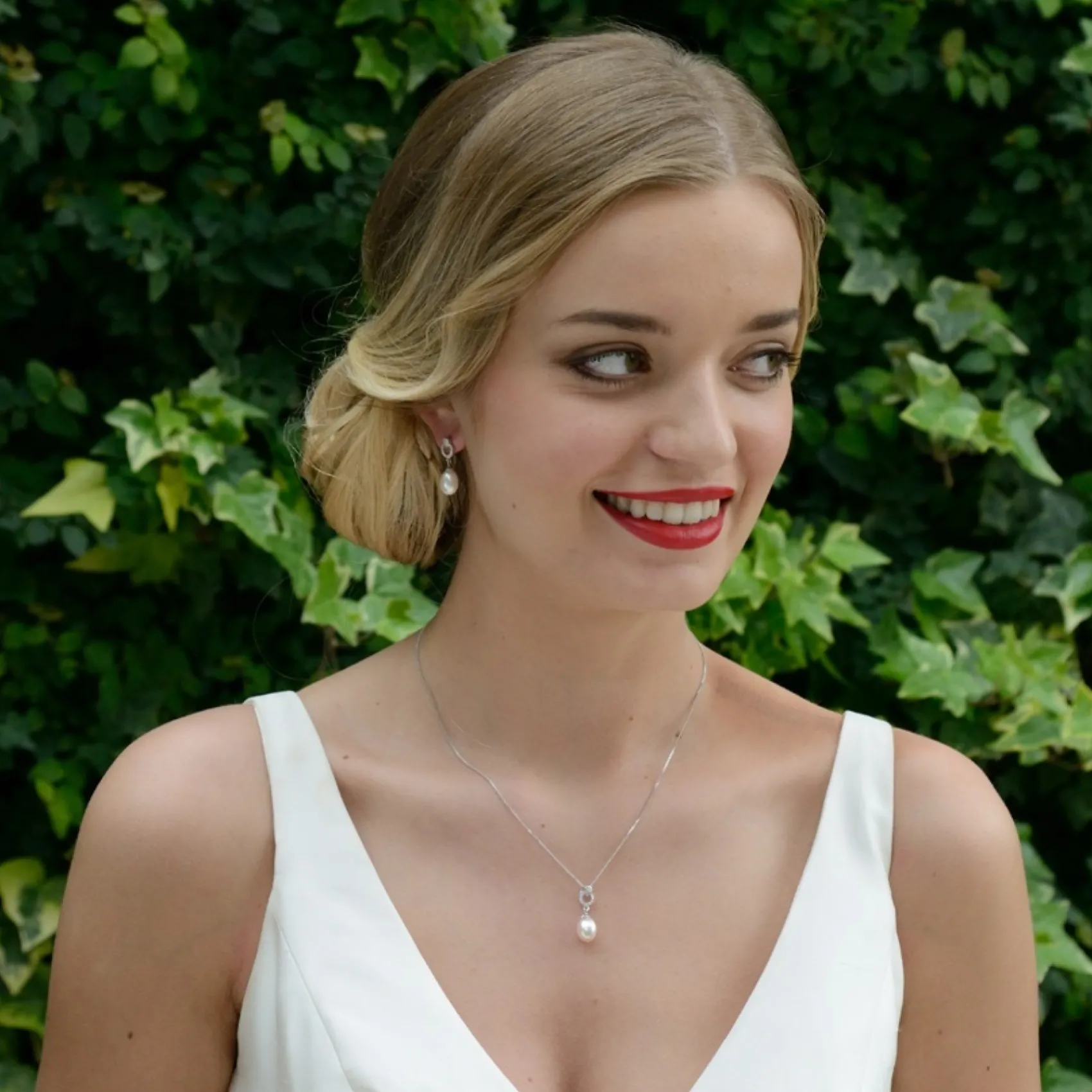Ivory & Co Ivory and Co Stockholm Perlen-Anhänger-Halskette* Geschenke Für Brautjungfern | Vintage Hochzeitsschmuck