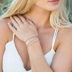 Ivory & Co Ivory and Co Tivoli Gold zierliche Crystal Toggle-Armband* Goldener Abschlussball-schmuck | Prom Armbänder