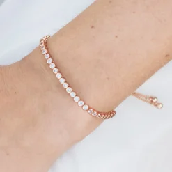 Ivory & Co Ivory and Co Tivoli Rose Gold Zierliches Kristall Toggle-Armband* Geschenke Für Blumenmädchen | Geschenke Für Brautjungfern