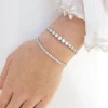 Ivory & Co Ivory and Co Tivoli Silber zierlichen Kristall Toggle-Armband* Silberner Abschlussball-schmuck | Prom Armbänder