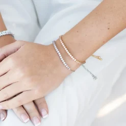 Ivory & Co Ivory and Co Tivoli Silber zierlichen Kristall Toggle-Armband* Silberner Abschlussball-schmuck | Prom Armbänder