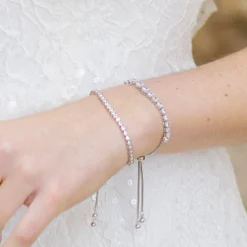 Ivory & Co Ivory and Co Tivoli Silber zierlichen Kristall Toggle-Armband* Silberner Abschlussball-schmuck | Prom Armbänder