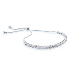 Ivory & Co Ivory and Co Tivoli Silber zierlichen Kristall Toggle-Armband* Silberner Abschlussball-schmuck | Prom Armbänder