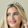 Ivory & Co Ivory and Co Umarmung Silber Kristall und Süßwasserperlen Tiara* Perlen-haarschmuck | Silberne Haar-accessoires
