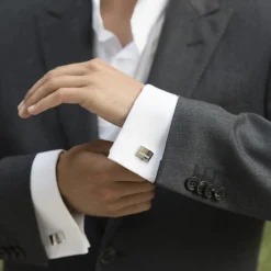 Ivory & Co Ivory and Co Usher Manschettenknöpfe mit Kristall-Detail* Geschenke Für Den Bräutigam | Hochzeit Manschettenknöpfe