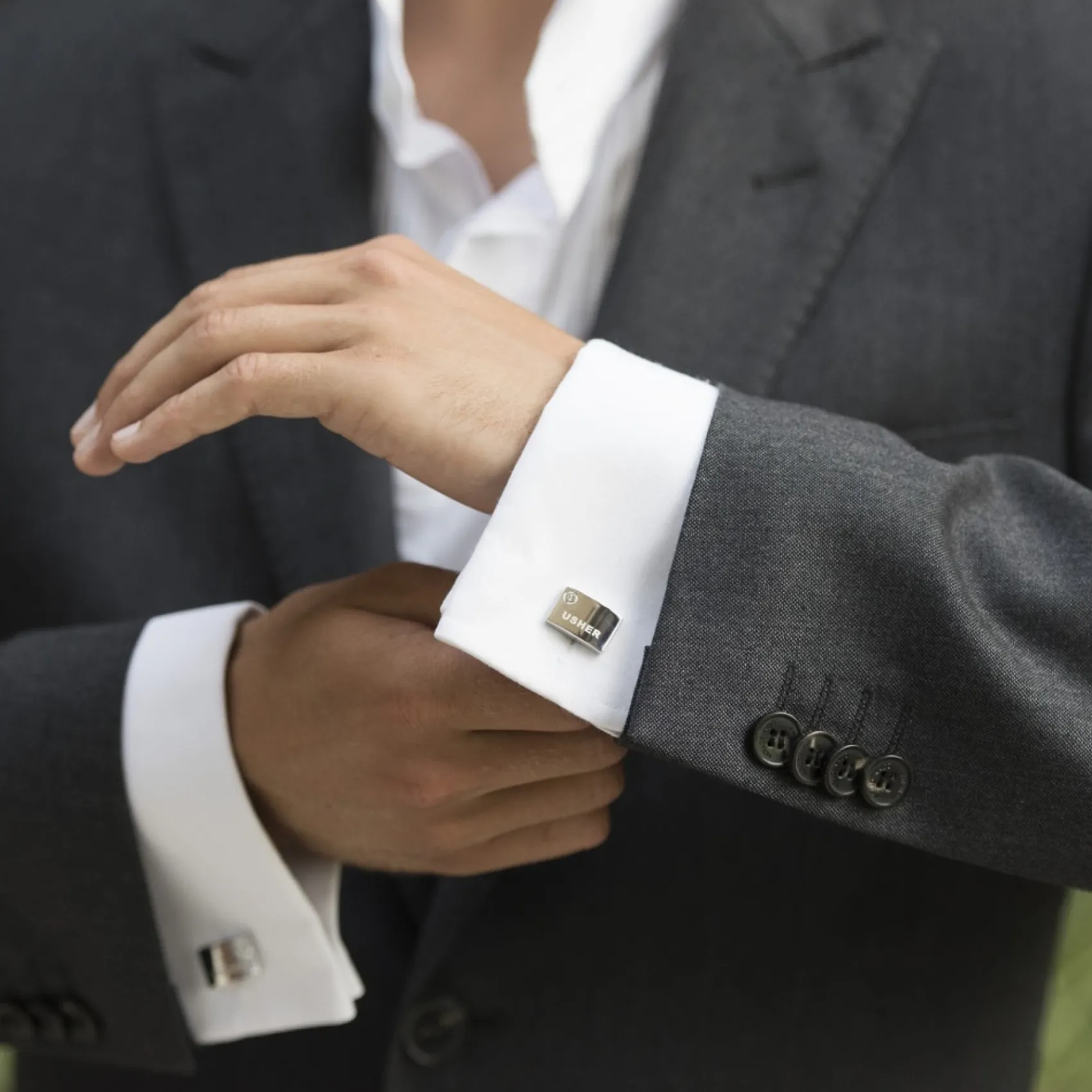Ivory & Co Ivory and Co Usher Manschettenknöpfe mit Kristall-Detail* Geschenke Für Den Bräutigam | Hochzeit Manschettenknöpfe