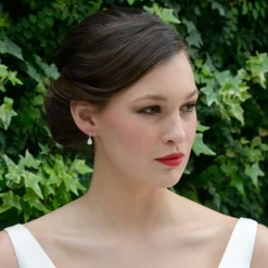Ivory & Co Ivory and Co Vanderbilt Teardrop Kristall Hochzeit Ohrringe* Silberner Abschlussball-schmuck | Abschlussball-ohrringe