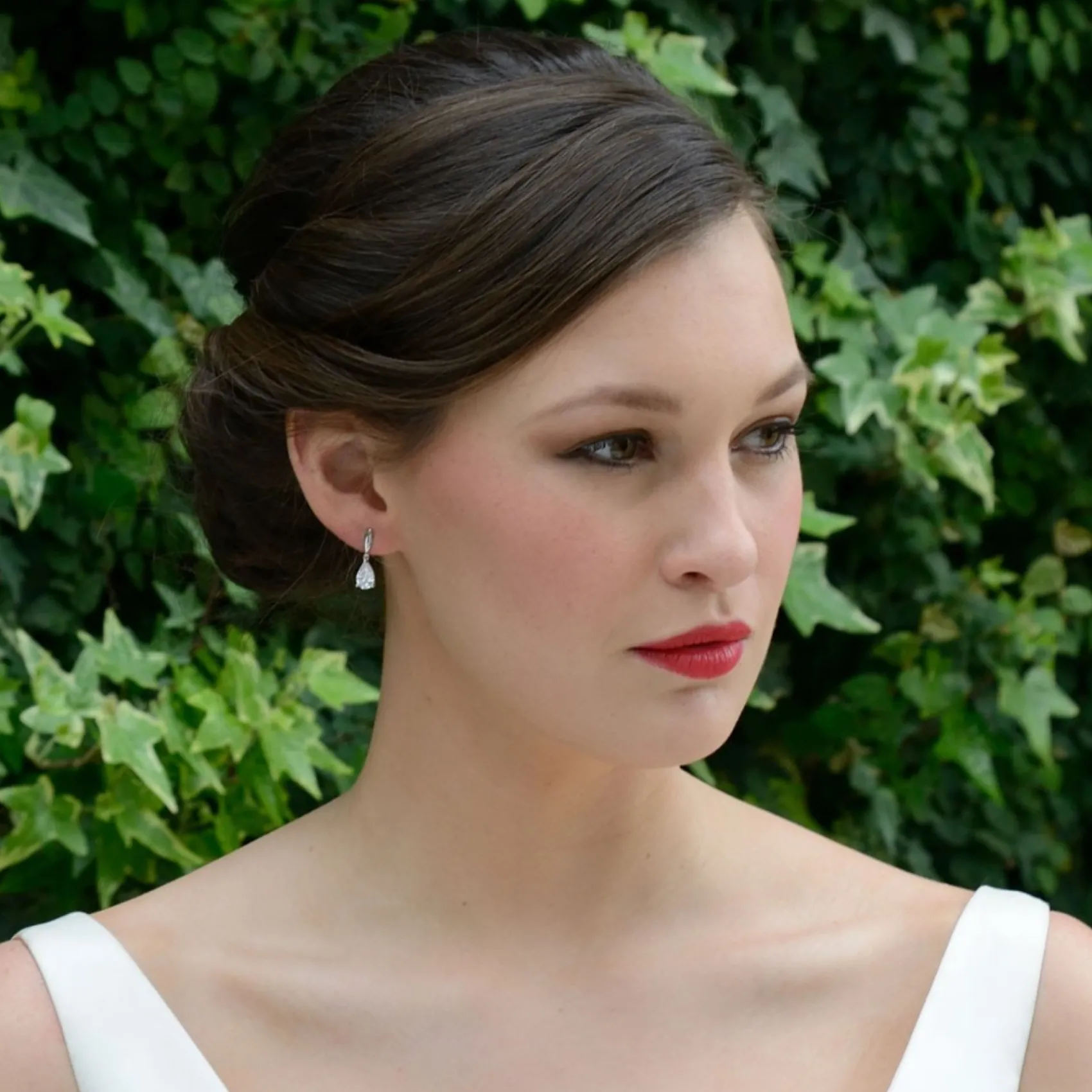 Ivory & Co Ivory and Co Vanderbilt Teardrop Kristall Hochzeit Ohrringe* Silberner Abschlussball-schmuck | Abschlussball-ohrringe