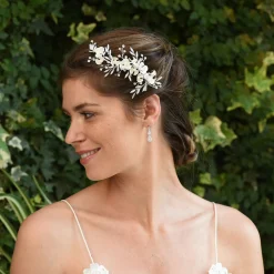 Ivory & Co Ivory and Co Vergissmeinnicht Opal Kristall Haarspange* Haarschmuck Aus Kristall | Silberne Haar-accessoires