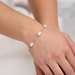 Lace & Favour Kala Süßwasserperlen-Armband* Perlen-hochzeitsschmuck | Silberner Hochzeitsschmuck
