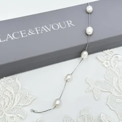 Lace & Favour Kala Süßwasserperlen-Armband* Perlen-hochzeitsschmuck | Silberner Hochzeitsschmuck