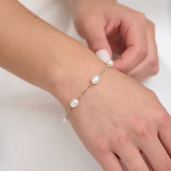 Lace & Favour Kala Süßwasserperlen-Armband* Perlen-hochzeitsschmuck | Silberner Hochzeitsschmuck
