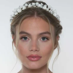 Poirier Kamelie Elfenbein Porzellan Blume Gold Kopfstück* Gold-haar-accessoires | Hochzeit Kopfbedeckungen