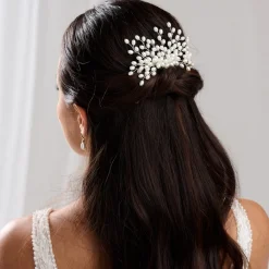 Lace & Favour Kaskade Perlenspray Hochzeit Haarkamm* Perlen-haarschmuck | Silberne Haar-accessoires