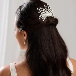 Lace & Favour Kaskade Perlenspray Hochzeit Haarkamm* Perlen-haarschmuck | Silberne Haar-accessoires