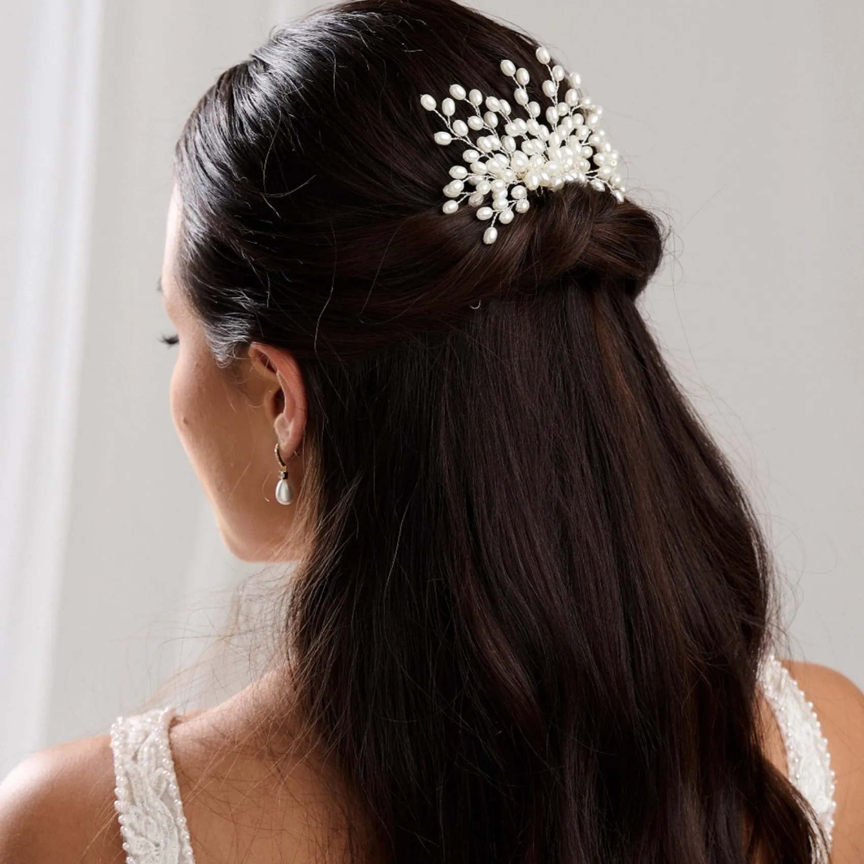 Lace & Favour Kaskade Perlenspray Hochzeit Haarkamm* Perlen-haarschmuck | Silberne Haar-accessoires