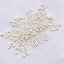 Lace & Favour Kaskade Perlenspray Hochzeit Haarkamm* Perlen-haarschmuck | Silberne Haar-accessoires
