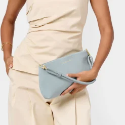 Katie Loxton Asha Blue Mist Suedette Wristlet Bag* Hochzeitsgäste-taschen | Hochzeit Handtaschen