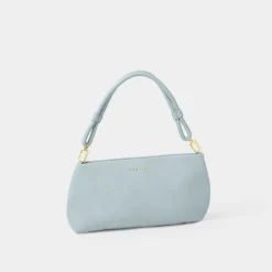 Katie Loxton Asha Blue Mist Suedette Wristlet Bag* Hochzeitsgäste-taschen | Hochzeit Handtaschen