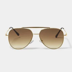 Katie Loxton Bali Gold Aviator-Sonnenbrille*Damen Damensonnenbrillen | Flitterwochengeschenke