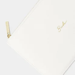 Katie Loxton 'Bride' White Sentiment Pouch* Sentiment-säckchen | Verlobungsgeschenke