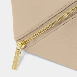 Katie Loxton Große helltaupefarbene Kosmetiktasche und Waschbeutel* Make-up- Und Kulturbeutel | Flitterwochengeschenke