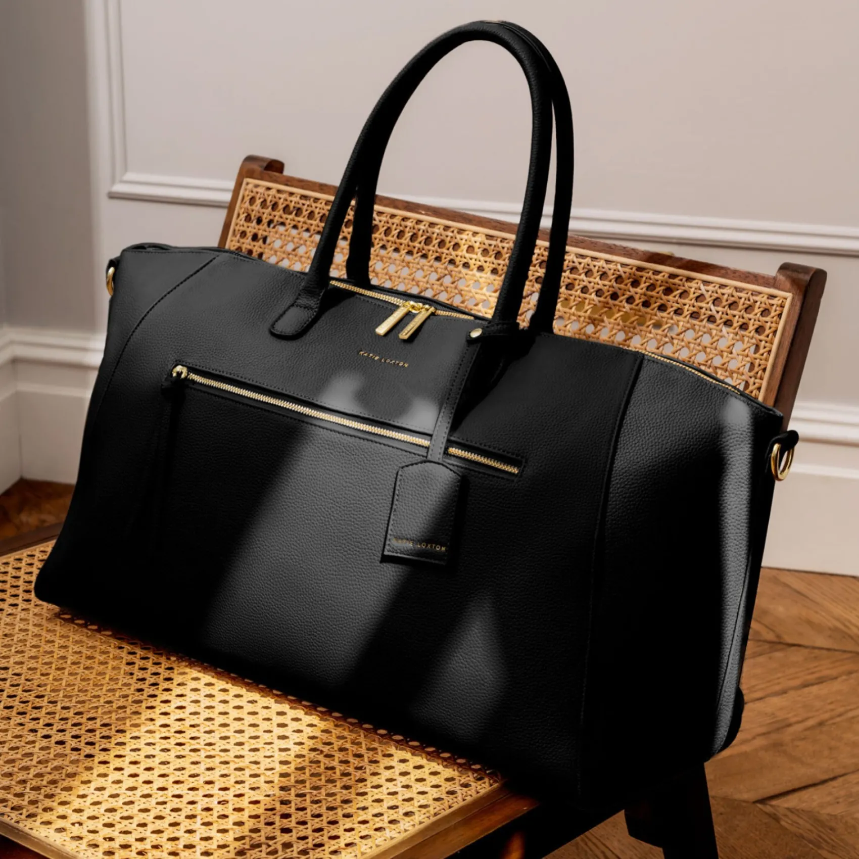 Katie Loxton Mayfair Black Weekend Holdall Duffle Bag* Flitterwochengeschenke | Geschenke Für Die Braut