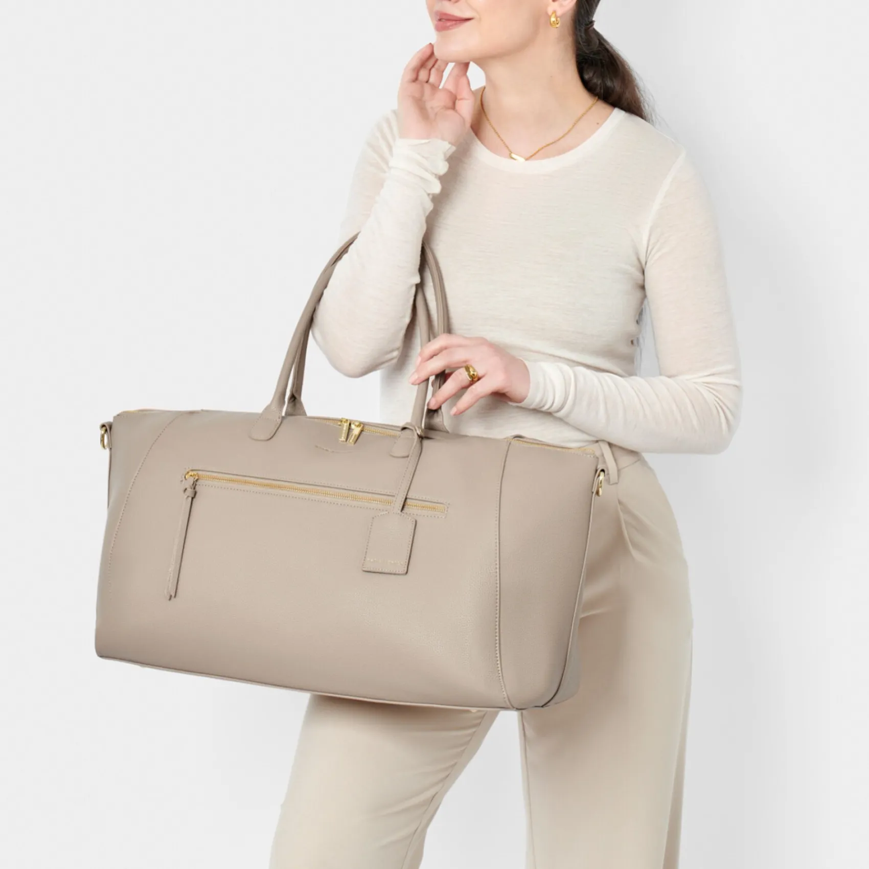 Katie Loxton Mayfair Taupe Wochenendtasche Duffle Bag* Flitterwochengeschenke | Geschenke Für Die Braut