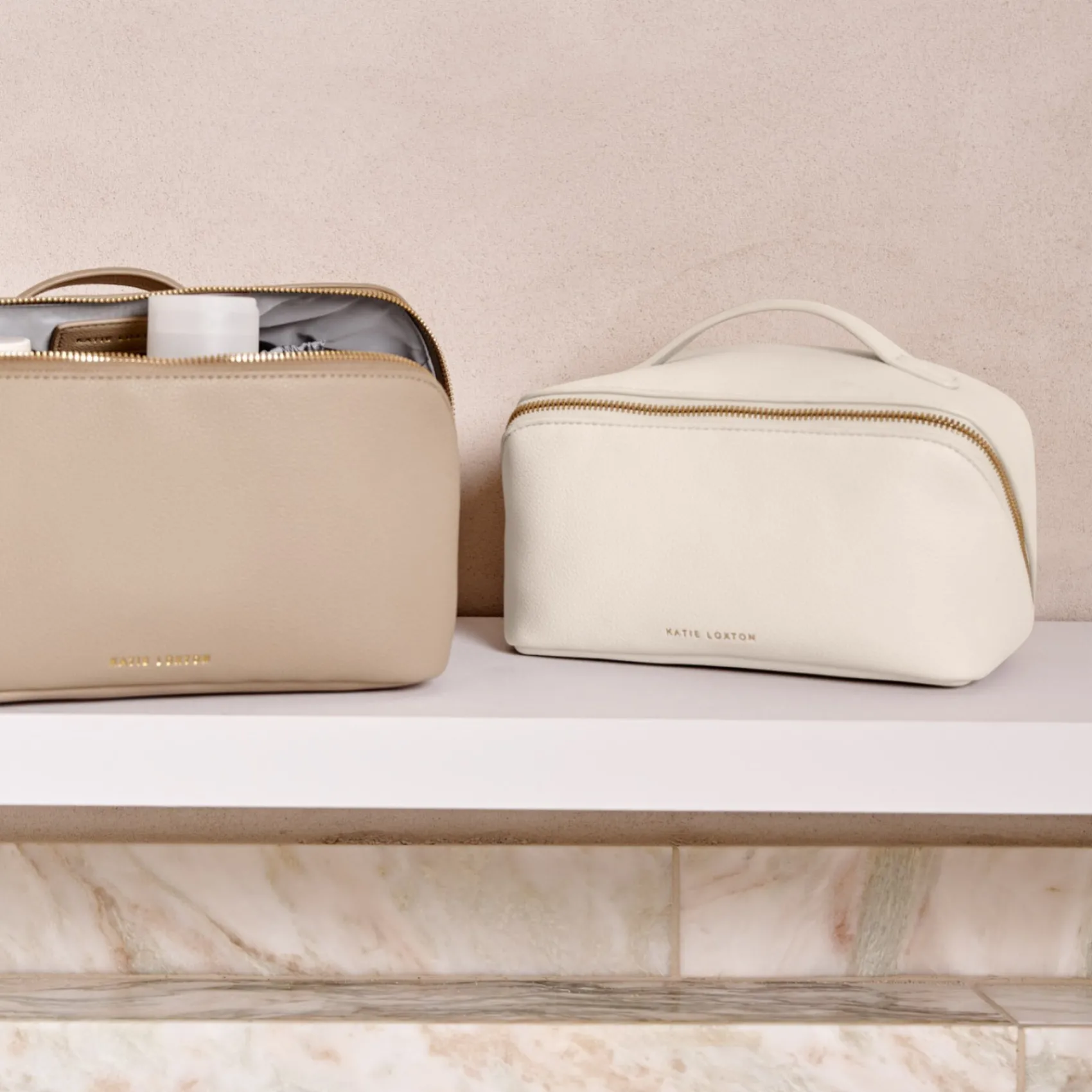 Katie Loxton Mittelgroße, weiße Make-up- und Kulturtasche* Make-up- Und Kulturbeutel | Flitterwochengeschenke