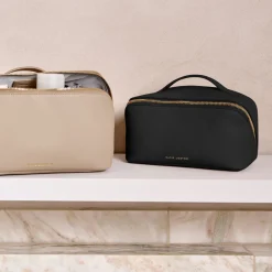 Katie Loxton Mittlere schwarze Kosmetiktasche und Waschbeutel* Make-up- Und Kulturbeutel | Flitterwochengeschenke