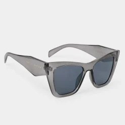 Katie Loxton Porto Schwarz Transparent Grau Katzenaugen-Sonnenbrille*Damen Damensonnenbrillen | Flitterwochengeschenke