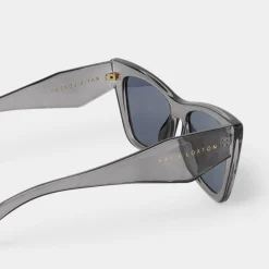 Katie Loxton Porto Schwarz Transparent Grau Katzenaugen-Sonnenbrille*Damen Damensonnenbrillen | Flitterwochengeschenke