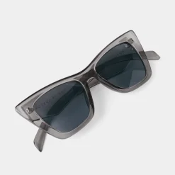 Katie Loxton Porto Schwarz Transparent Grau Katzenaugen-Sonnenbrille*Damen Damensonnenbrillen | Flitterwochengeschenke