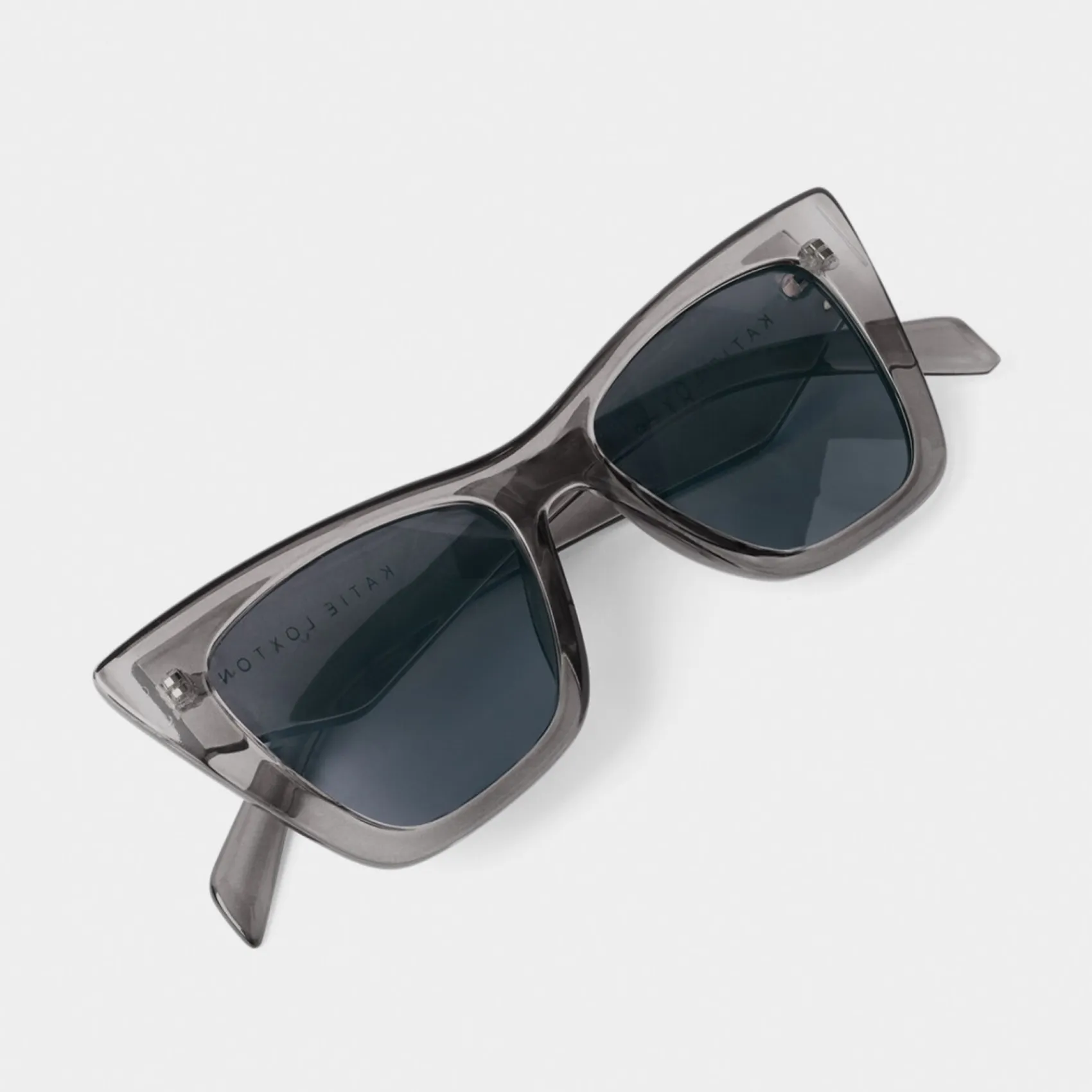Katie Loxton Porto Schwarz Transparent Grau Katzenaugen-Sonnenbrille*Damen Damensonnenbrillen | Flitterwochengeschenke