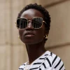 Katie Loxton Quadratische Sonnenbrille Sahara Gold und Schwarz*Damen Damensonnenbrillen | Flitterwochengeschenke