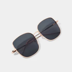 Katie Loxton Quadratische Sonnenbrille Sahara Gold und Schwarz*Damen Damensonnenbrillen | Flitterwochengeschenke