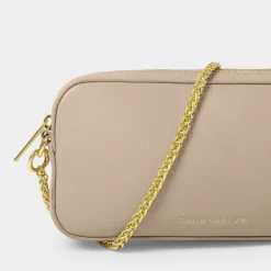 Katie Loxton Remi Light Taupe Slider Chain Crossbody Tasche* Hochzeitsgäste-taschen | Anlass Handtaschen