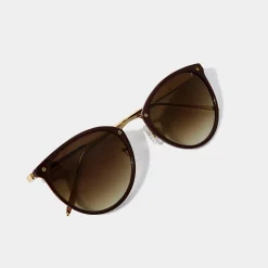 Katie Loxton Santorini Cocoa Breite Katzenaugen-Sonnenbrille*Damen Damensonnenbrillen | Flitterwochengeschenke