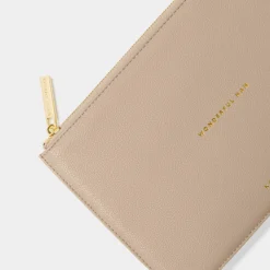 Katie Loxton wunderschöne Nan" Sentiment-Beutel in Taupe* Sentiment-säckchen | Kosmetiktaschen