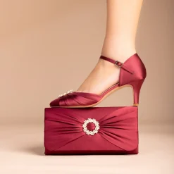 Perfect Bridal Kitty Berry Satin Perle Brosche Zwei Teil Gericht Schuhe* Schuhe Für Hochzeitsgäste | Schuhe Für Die Mutter Der Braut