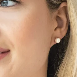 Ivory & Co Klassische Perlenohrstecker von Ivory and Co Cairo Rose Gold* Perlen-hochzeitsschmuck | Roségold Hochzeitsschmuck