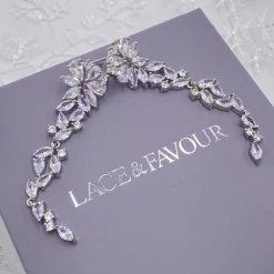 Lace & Favour Kubanische Zirkonia-Ohrringe mit langen Tropfen* Silberner Abschlussball-schmuck | Abschlussball-ohrringe