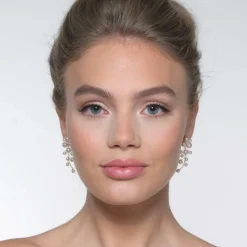 Poirier Laurel Blush Perlen Zweig Gold Tropfenohrringe* Perlen-hochzeitsschmuck | Gold-hochzeitsschmuck